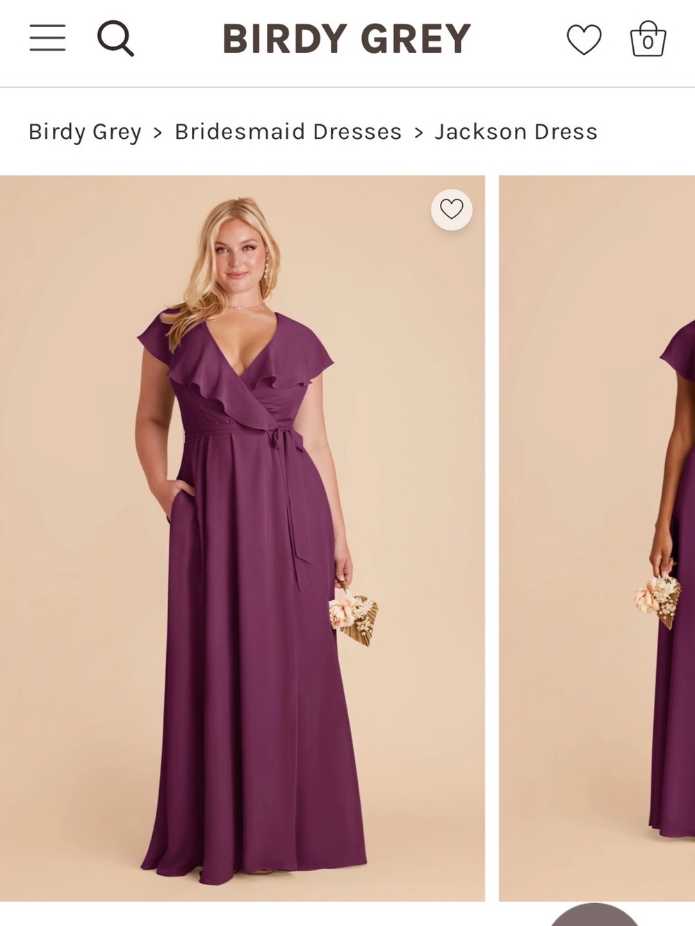 Birdy Grey Jackson Wrap Maxi Dress in Plum